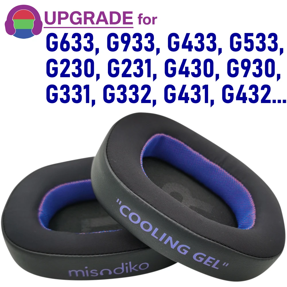 misodiko Upgraded Ear Pads Cushions Replacement for Logitech G633 G933 G930 G430 G230 G231 G331 G431 G432 G433 Gaming Headset