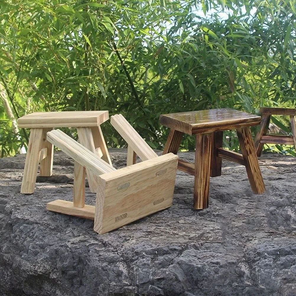 

Long Rectangular Children Stool 19cm High 26cm Long Unpainted Wood Bench Home Rural Use Step Stool Kids Footstool Shoe Changing