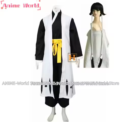 《Custom size》Anime Soi Fon Cosplay Costumes Man Woman Halloween Wig Cosplay Costume S-3XL