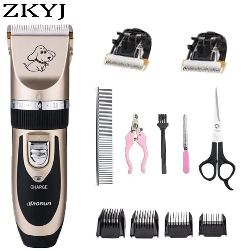 Baorun P2 Electric Hair Clipper Pet Shaver Rechargeable Teddy Bear Dog Cat Hair Clip Knife Puppy Hair Clipper Copper pet trimmer