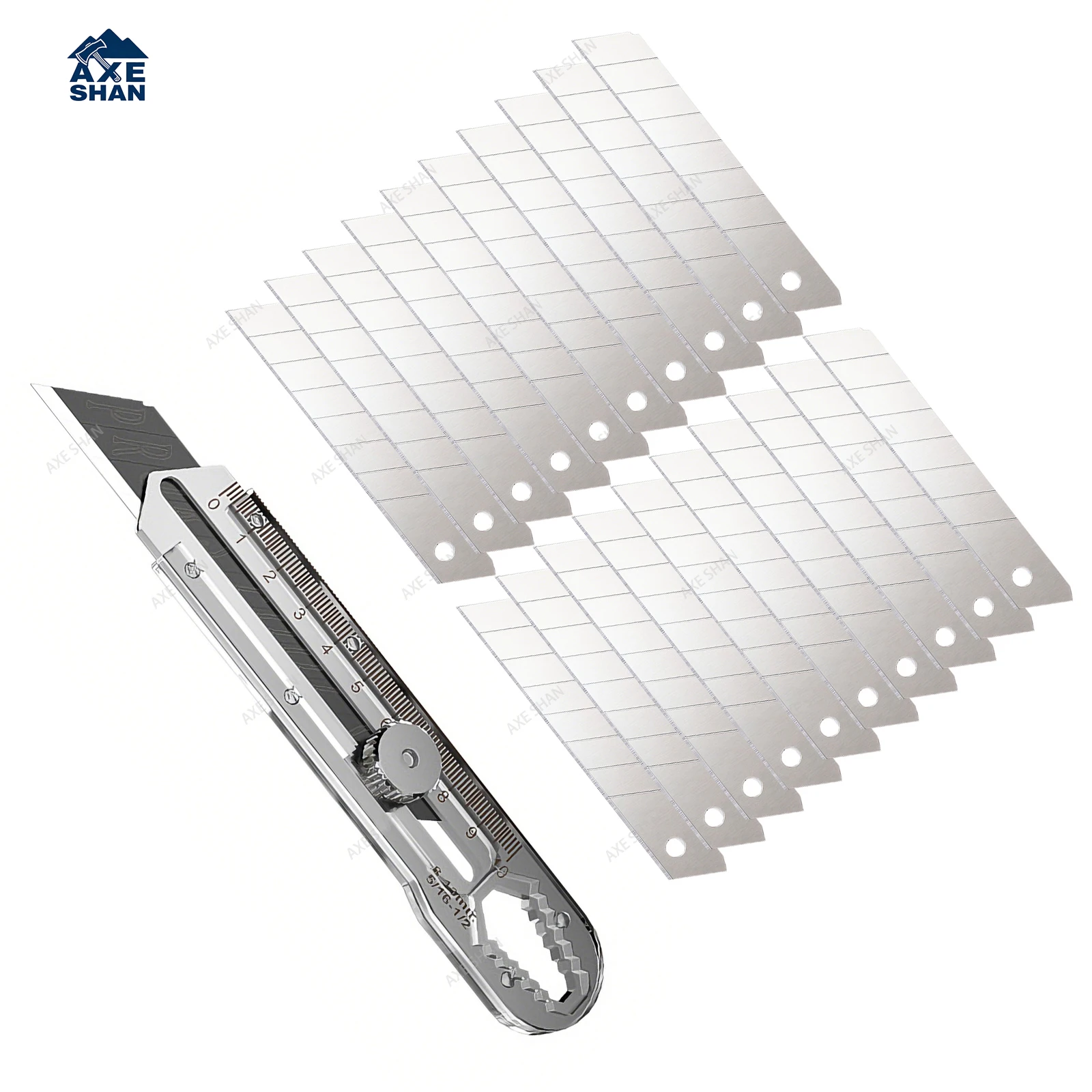  Heavy Duty Utility Cutter Stainless Steel Art Knife Built In Ruler Wrench for Workshop DIY Cutting Multi-functional Hand Tools