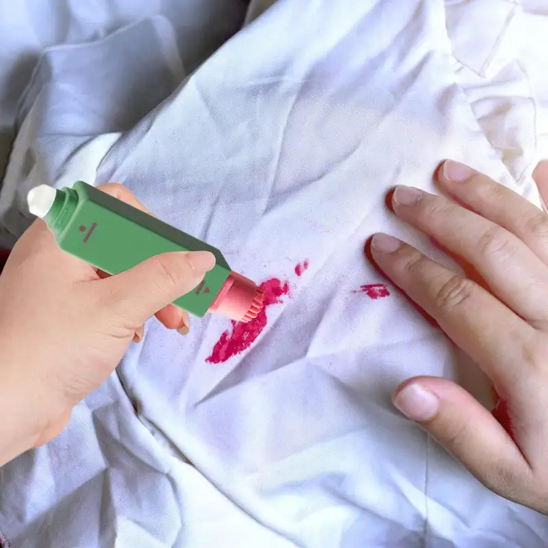 Fleckenentferner-Stift, tragbarer Fleckenentferner für Kleidung, kein Waschen, für Reisen, doppelköpfiger Bleichstift, Rettung von Kleidung aus Blutwein