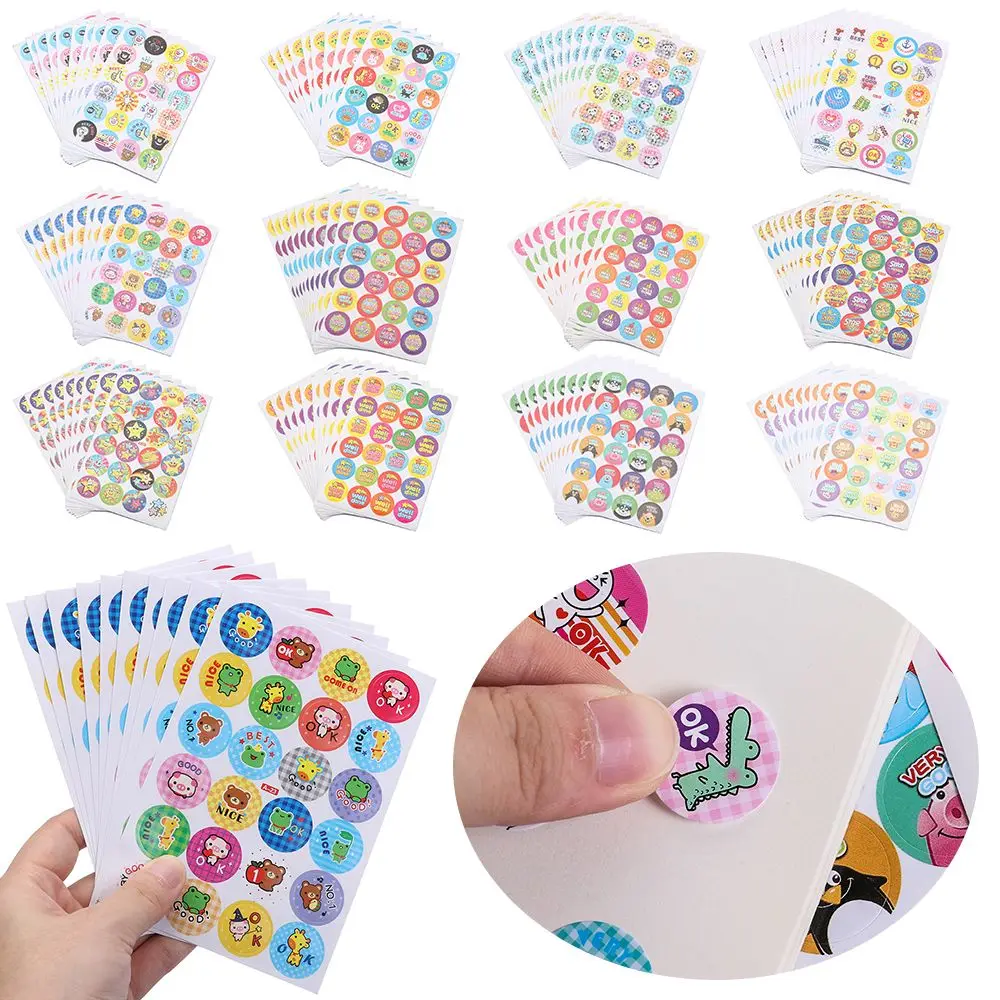 240pcs Animals School Supplies Classic Toys Mother Teacher Stationery Sticker Reward Stickers Photo Album Decor Praise Label