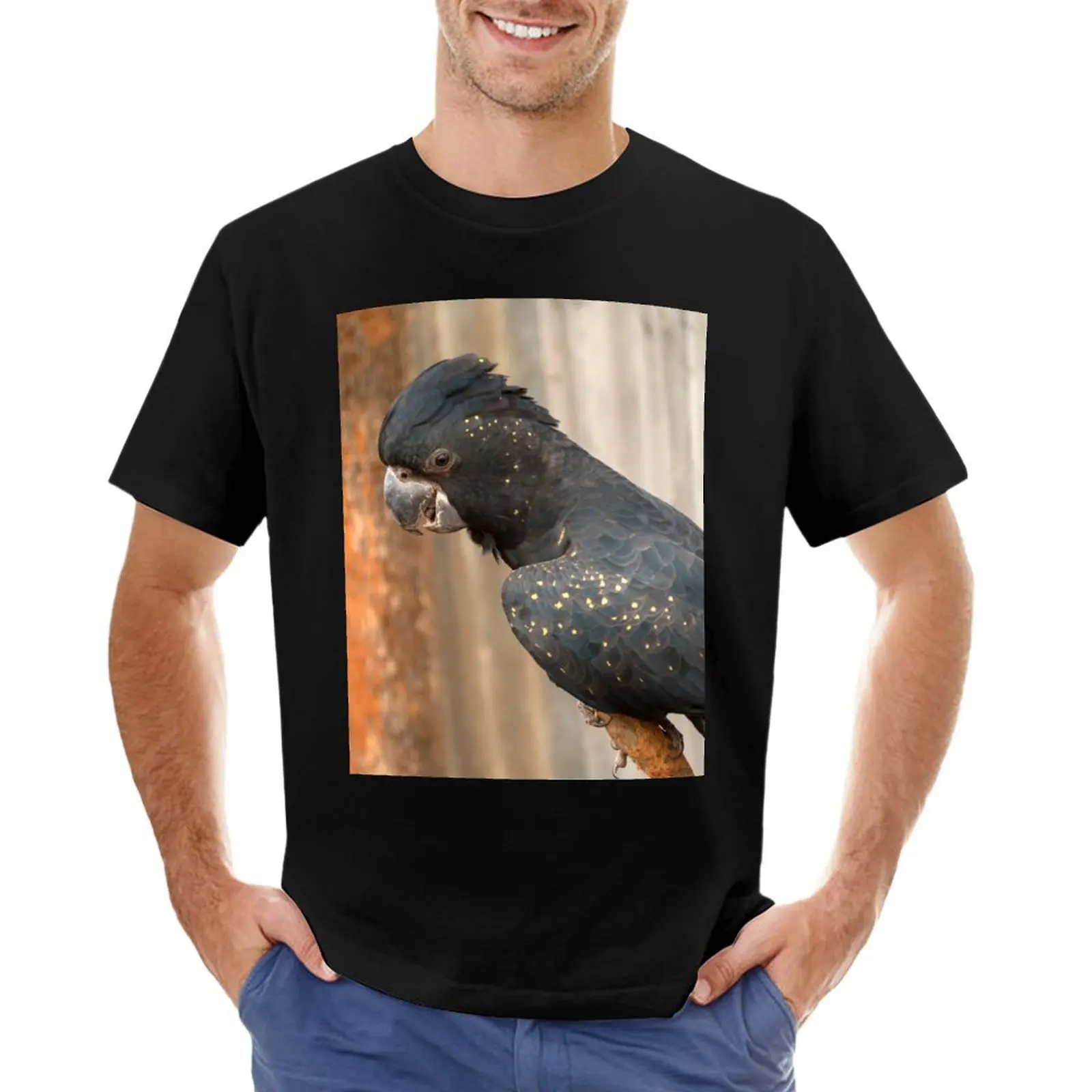 Animal Collection - Black Cockatoo T-Shirt graphic t shirts oversized man clothes outfits for men