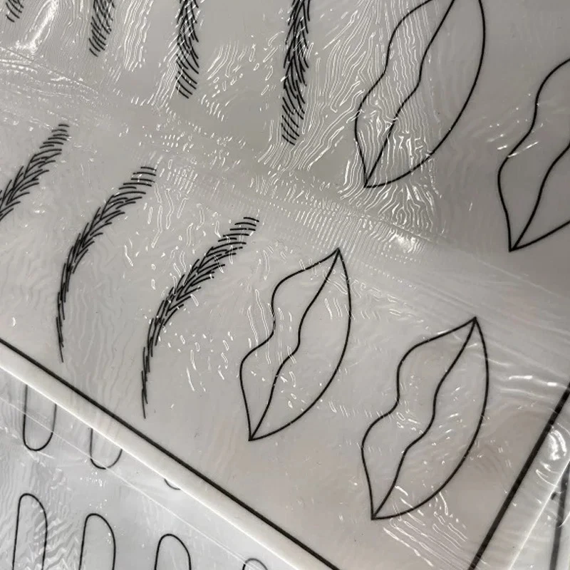 

1pcs Microblading Practice Skin Practice Eyebrow Segments Tip Skin Texture Practice Sheets for Semi Permanent Makeup Training