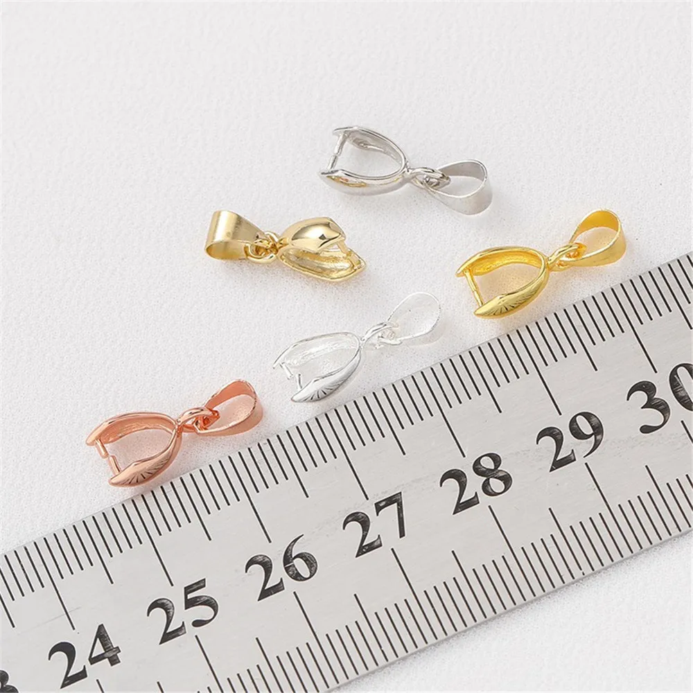 14K Gold Wrapped Melon Seed Buckle Clip Pendant Connection Buckle Handmade DIY Bracelet Necklace Ear Jewelry Material Accessorie