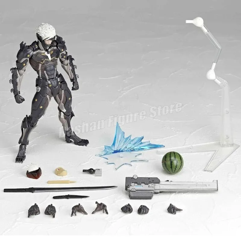 Kaiyodo Revoltech Metal Gear Solid Raiden Action Figure PVC mobile Model #140 Collection 15cm Solid Snake Jack Figurine Toys