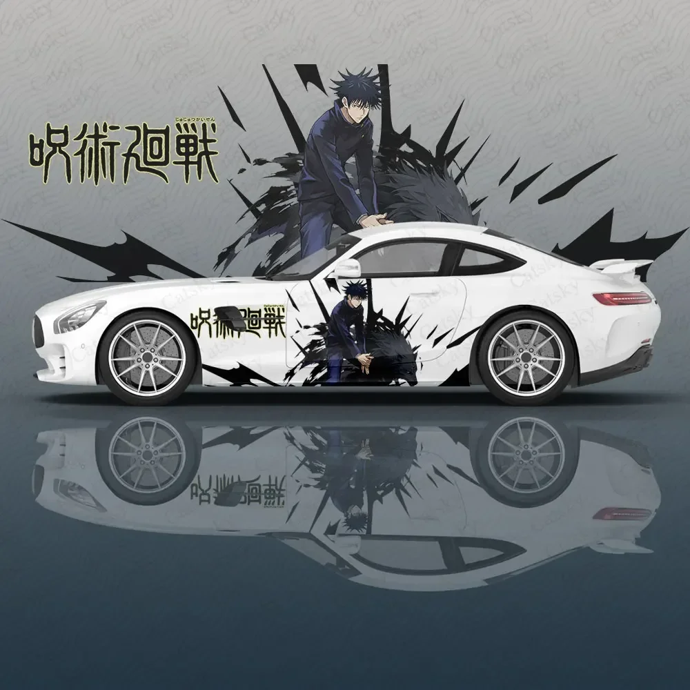 Fushiguro Megumi Anime Car Decal Flower Vinyl Car Stickers SUV Side Graphics Decals, Universal Size, Vehicle Body-Decals