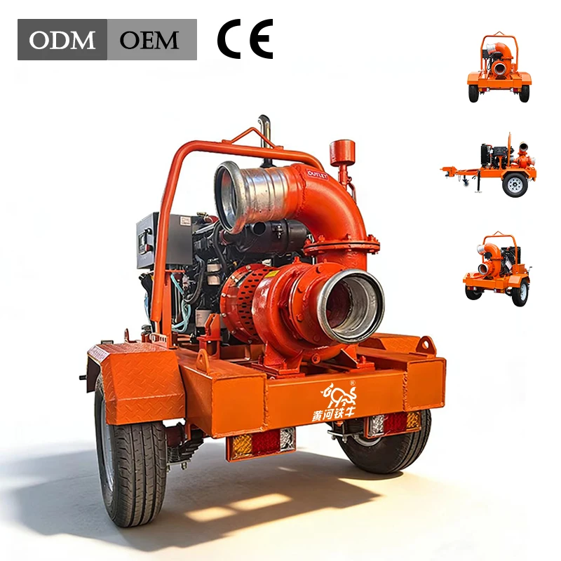 8-inch Customized Trailer Style Large Displacement   Driven Mixed Flow Pump