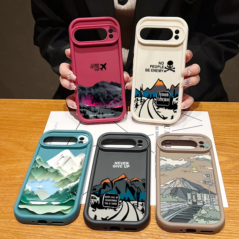 Mountain Road Patterned Phone Case For Google Pixel 10 9 8 7 Pro Pixel 9 10 Pro XL 7A 8A 9A Shockproof Soft Silicone Back Cover view 6