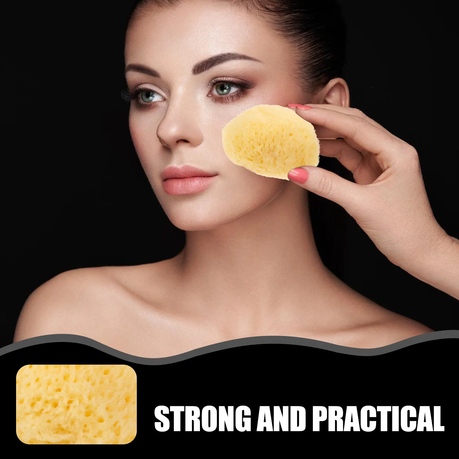Imported Facial Sponge Soft Face Cleansing Sponge Compact Makeup Removal Exfoliating Pad Portable Face Scrubber Facial Supplies