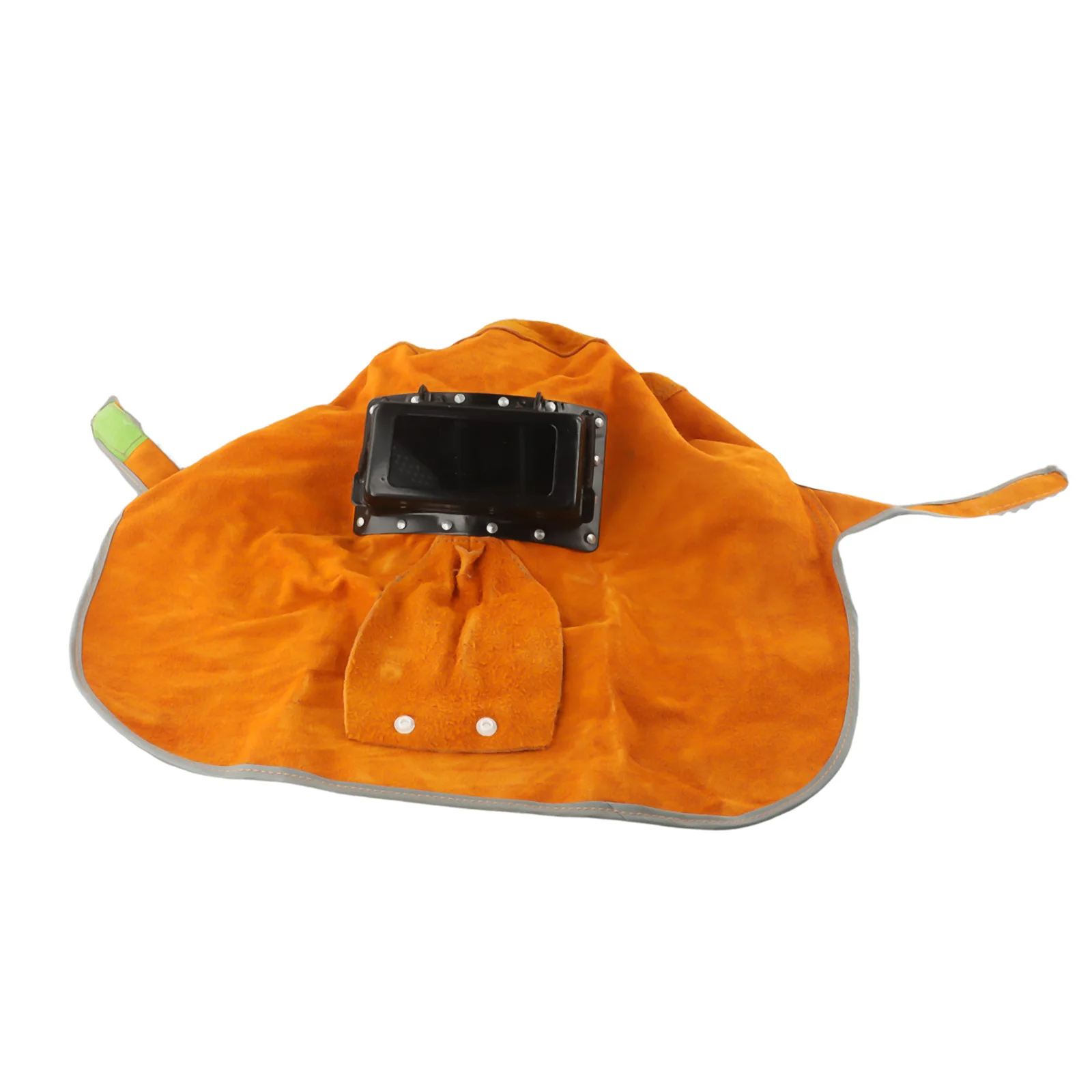 Solar Powered Auto Dimming Welding Helmet with Breathable Leather Hood and Adjustable Lens for Industrial Welding