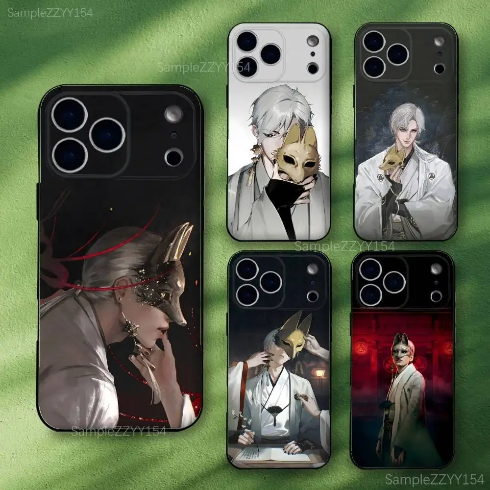 

Fox Mask S-Silent Hill F Phone Case For iPhone 17,16,15,14,13,12,Pro,Max,Plus,E,SE4,Air,Mini Black Soft Funda