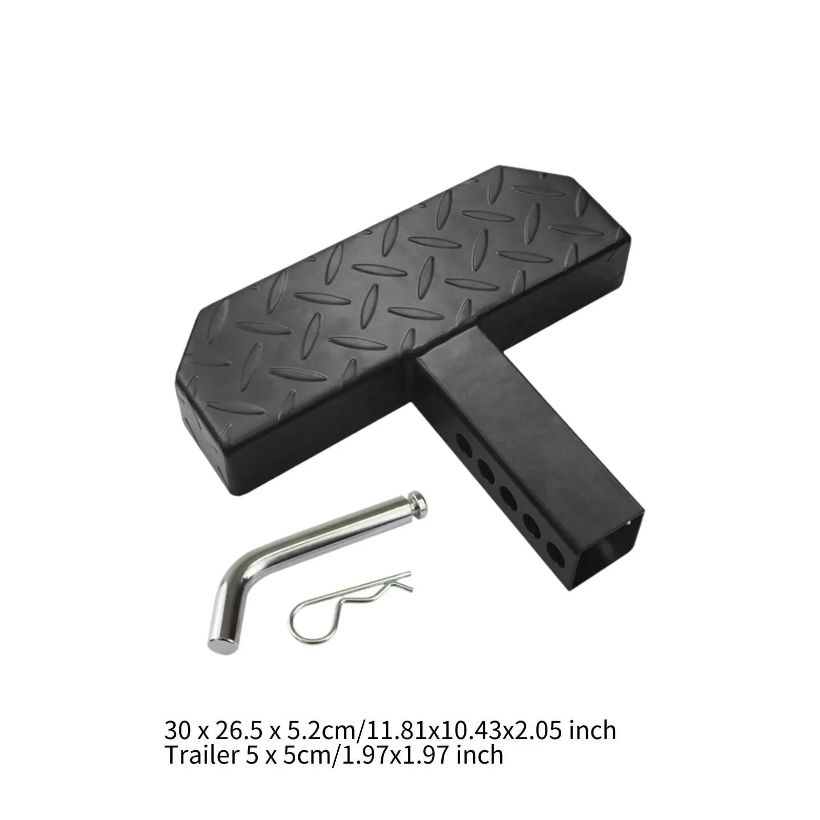 Hitch Step Auto Bumper Guard Board Anti Rust Extension for Vehicle SUV Truck Pickup 2 Inch Receiver view 5