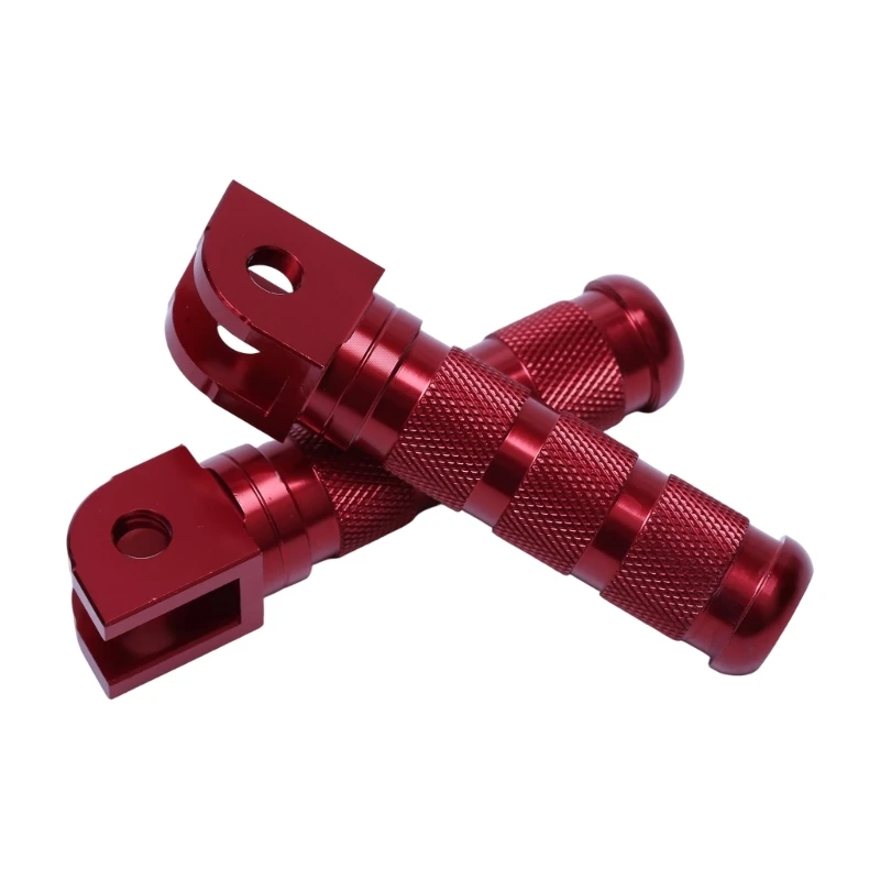 Machined Aluminum Motorcycle Foot Peg Assembly with Knurled Grip Texture and Forked Mounting End for Maintenance Work R6FB