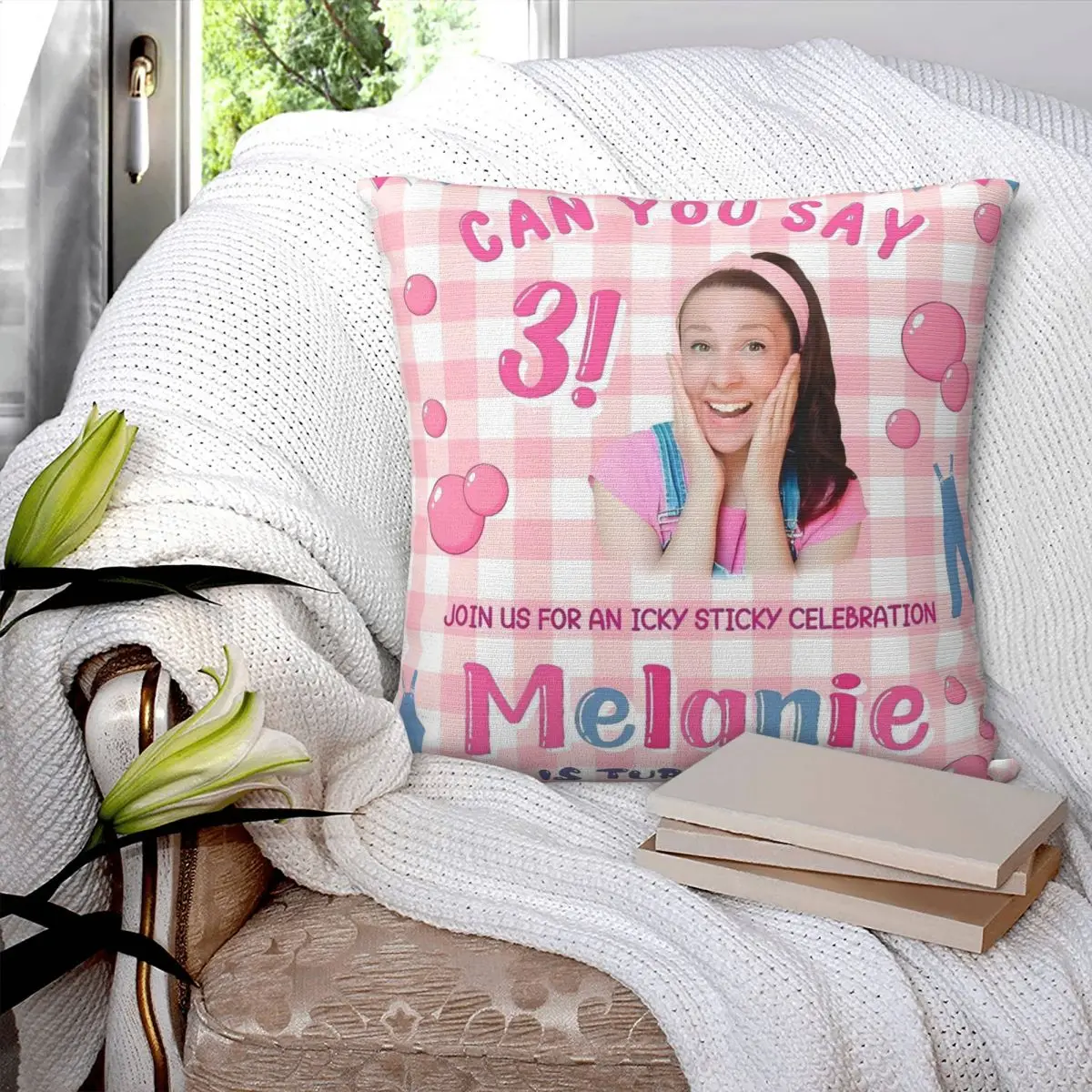 وسادة غطاء Kawaii ملكة جمال راشيل الكرتون المطبوعة غطاء الوسادة مضحك كيس وسادة ل أريكة ديكور المنزل سادات