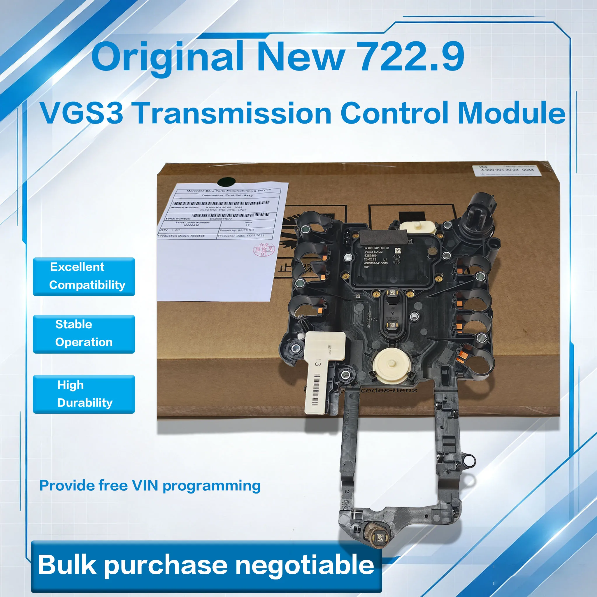 Genuine New 722.9 VG3 TCU TCM A000901800888 A000901800310 For Mercedes‑Benz W204 W212 W164 W221 Bulk Purchase Negotiable