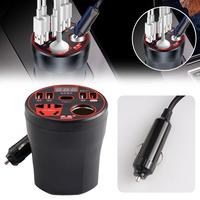 1PC Car Power Inverter 24V 12v 220v 120W Led Display 12 3 Ports v + v QC3.0 Lighter automotiva 220 USB Cigarette inversor f U6G3