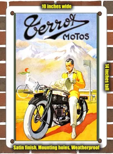 METAL SIGN - 1927 Terrot Motorcycles - 10x14 Inches