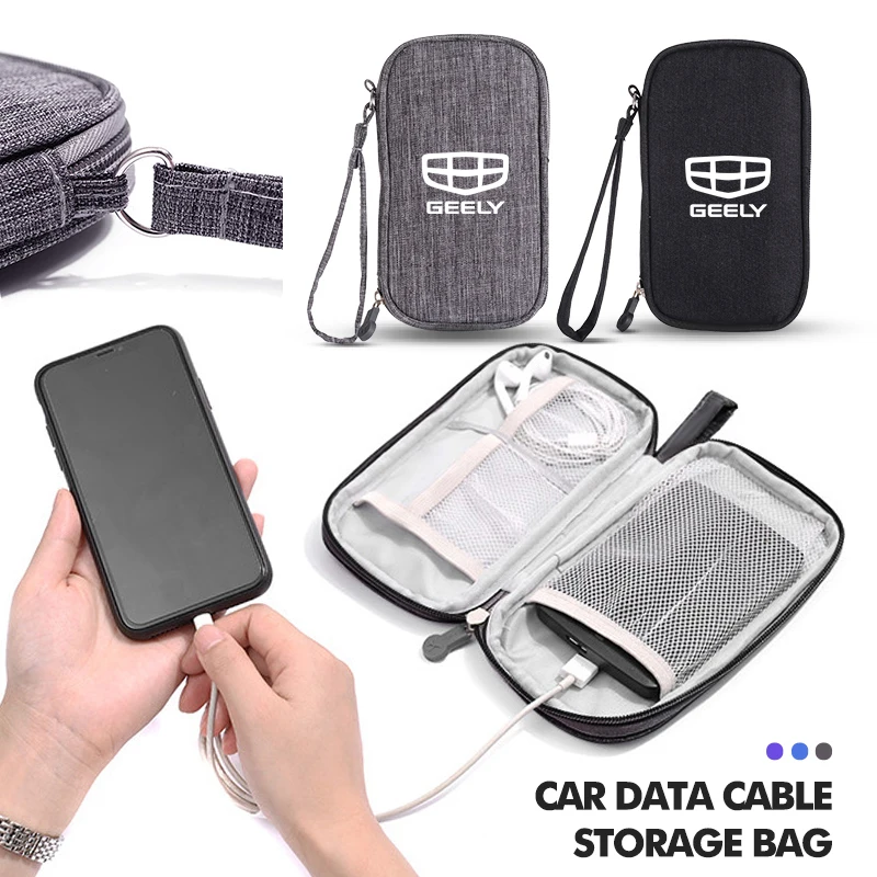 

Car Travel Portable Oxford Cloth Organizer Data Storage Bag For Geely Atlas pro Tugella Emgrand ec7 Coolray Geometry c gc9