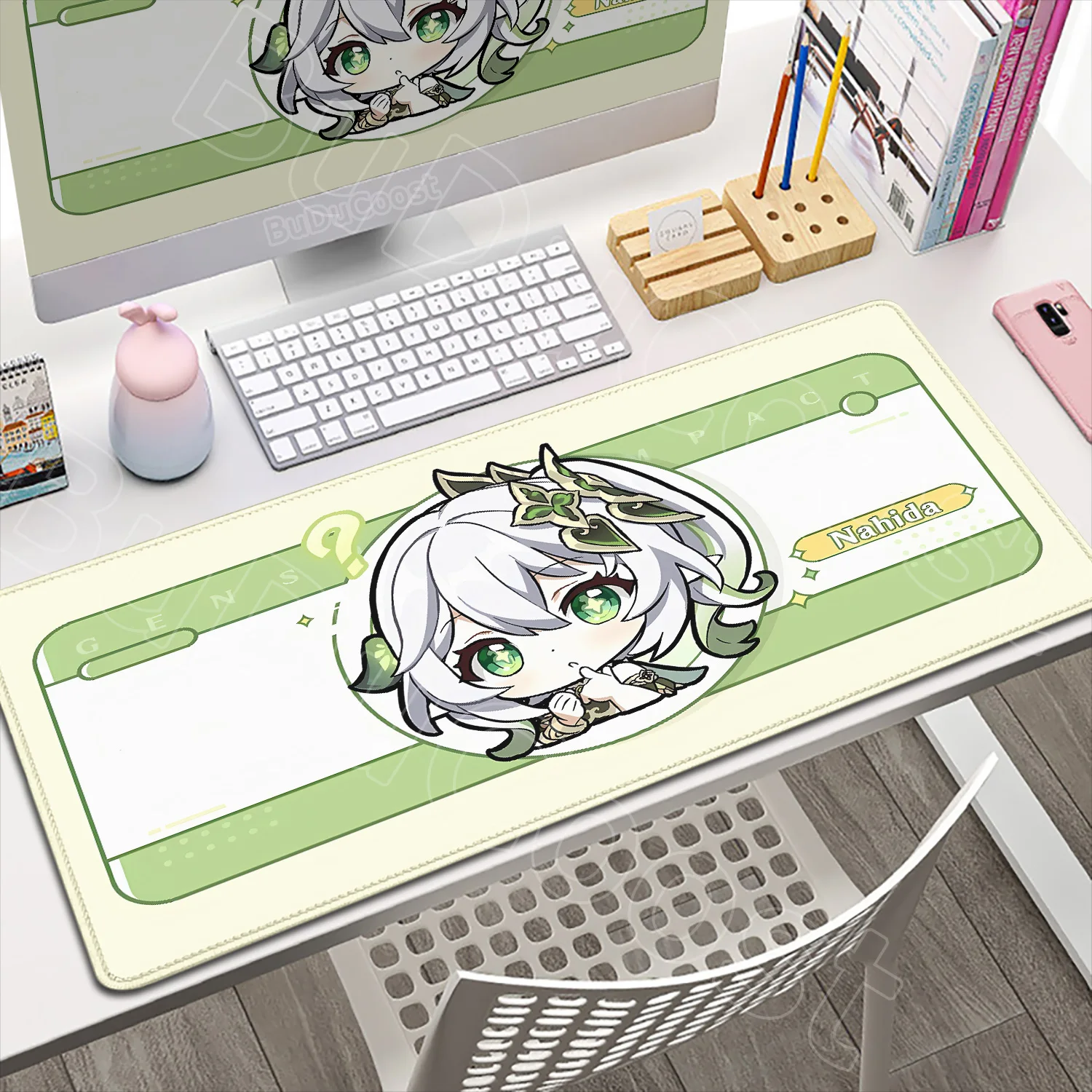 

HD Cute Genshin Impact Mousepad Alhaitham Wanderer Nahida Desk Mats Non-slip Rubber Laptop Gaming Anime XXL 900x400mm Mouse Pad