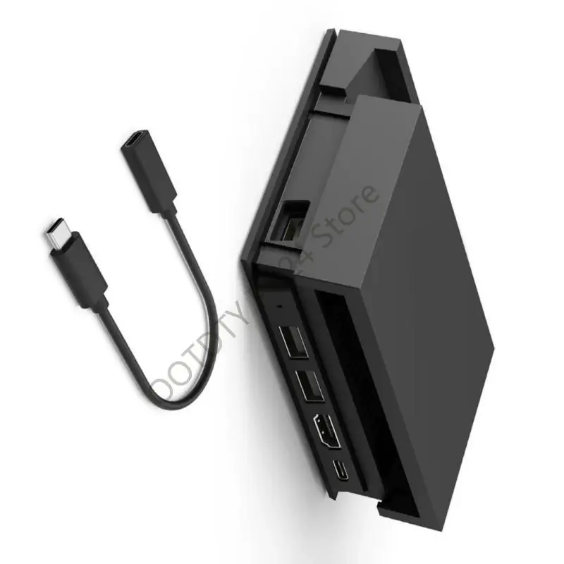 

H7BA Type-C Dock Stand with Detachable USB C Hub for Console Multifunction Dock Charging Station 4K 30Hz