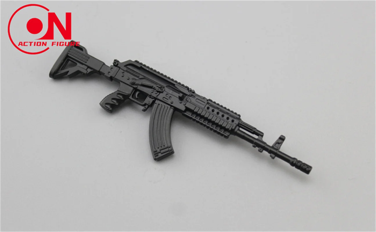 Mini Rifle de francotirador a escala 1/12, modelo de pistola AKM M4A1 98K, accesorios de escena de arma que se ajustan al cuerpo de figura de acción de soldado masculino y femenino de 6"