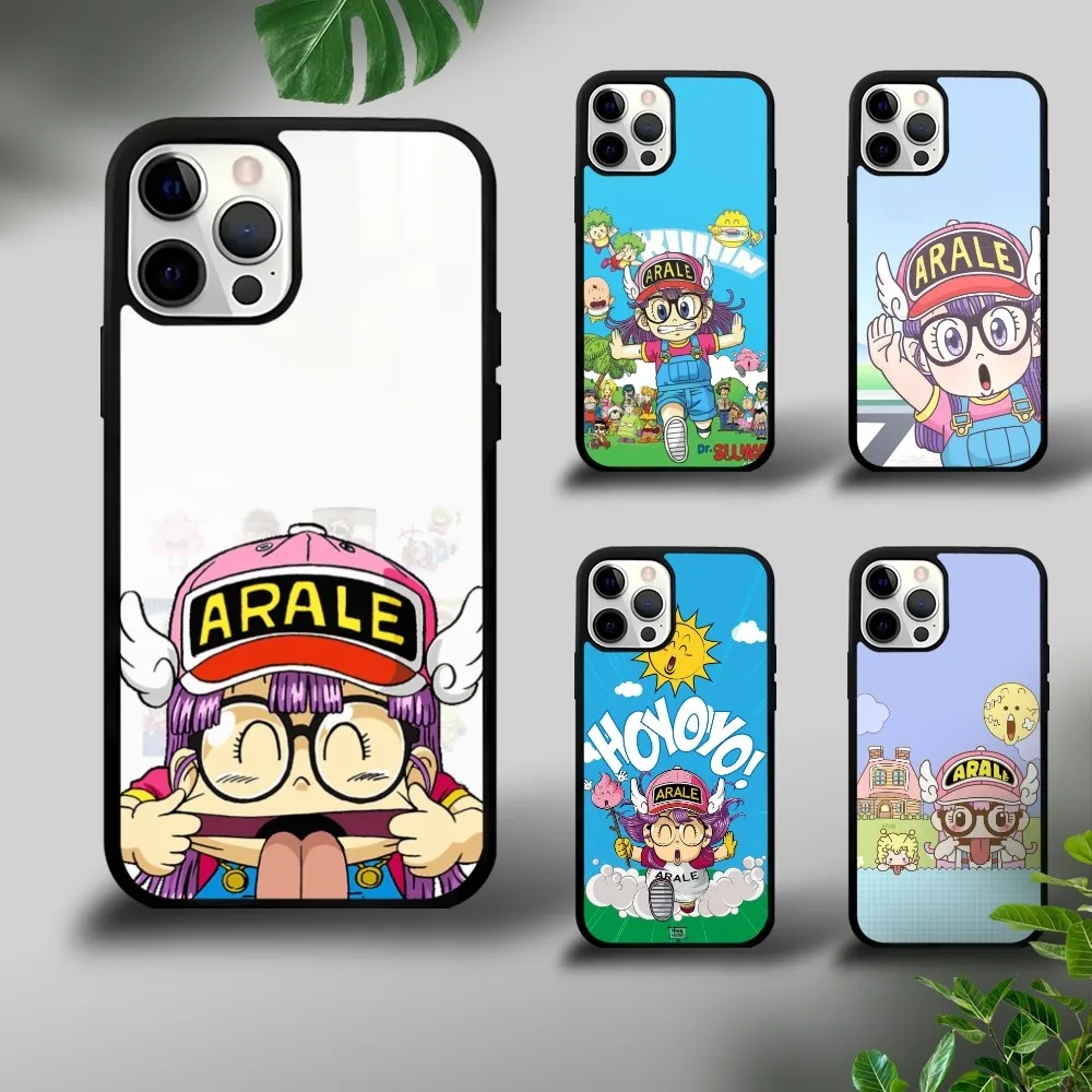 Dr S-Slump A-Arale Anime Phone Case For IPhone 16 15 14 13 12 11 Pro Xs Max Mini Plus Celulares Hard Funda