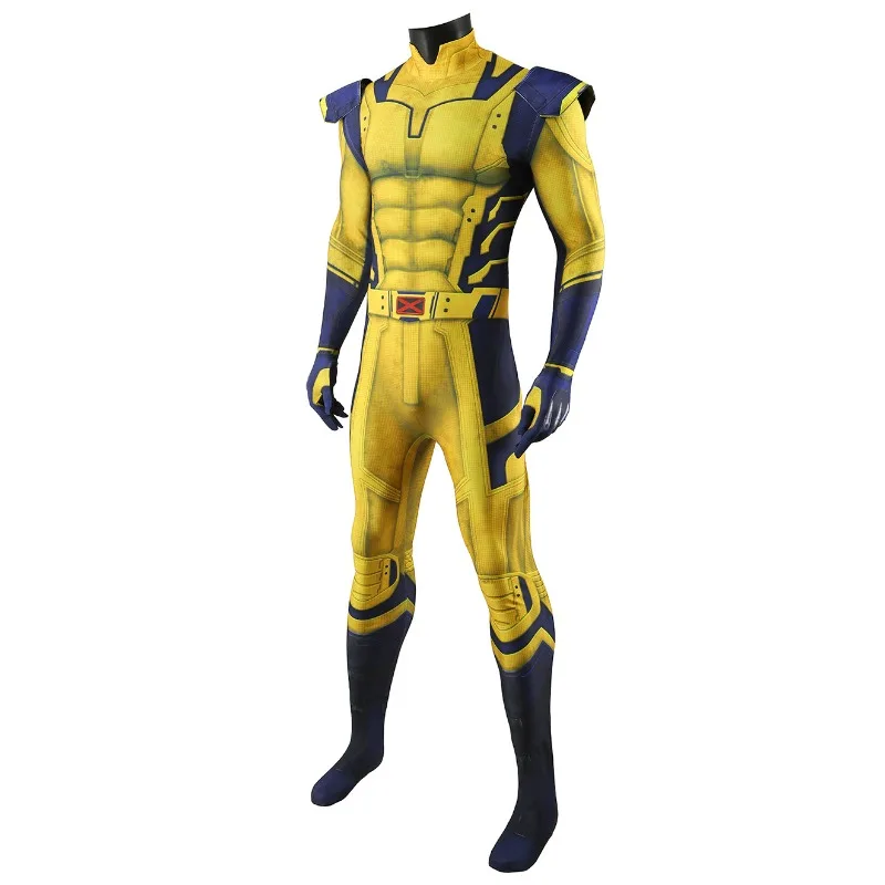 Wolverine Cosplay Costume Jumpsuit James Howlett Shoulder Armor Set 3D Printing Zentai Bodysuit Superhero Halloween Man Outfit