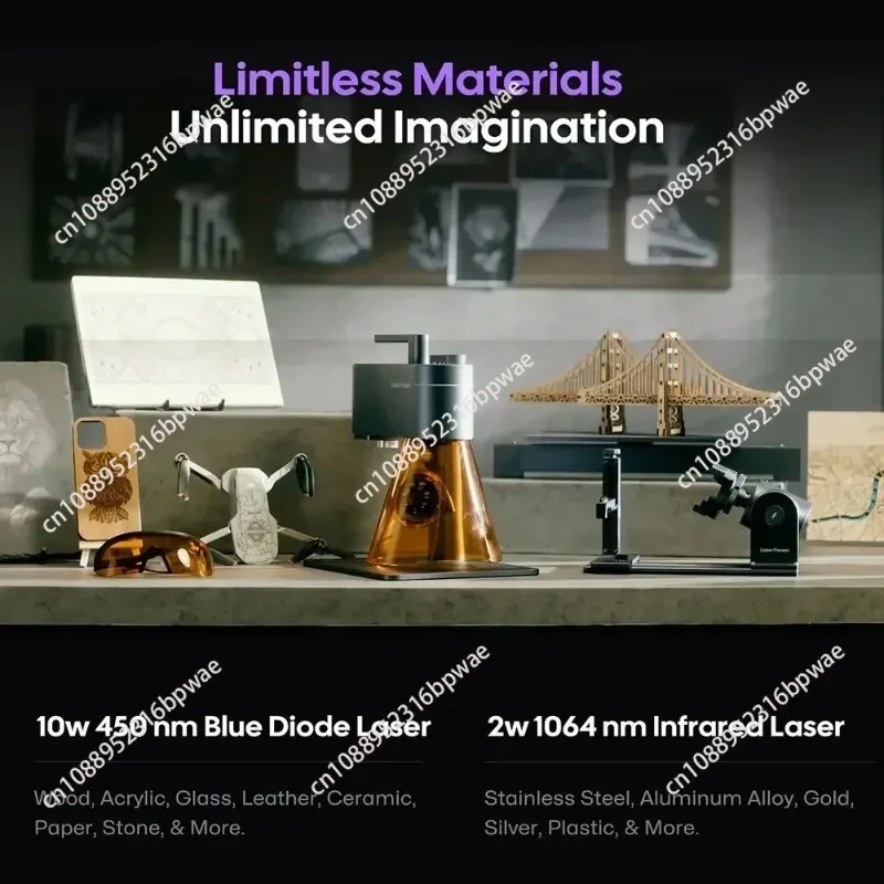 Macchina per incisione laser Woodpecker di quinta generazione Piccola macchina per incisione portatile per marcatura di fibre metalliche