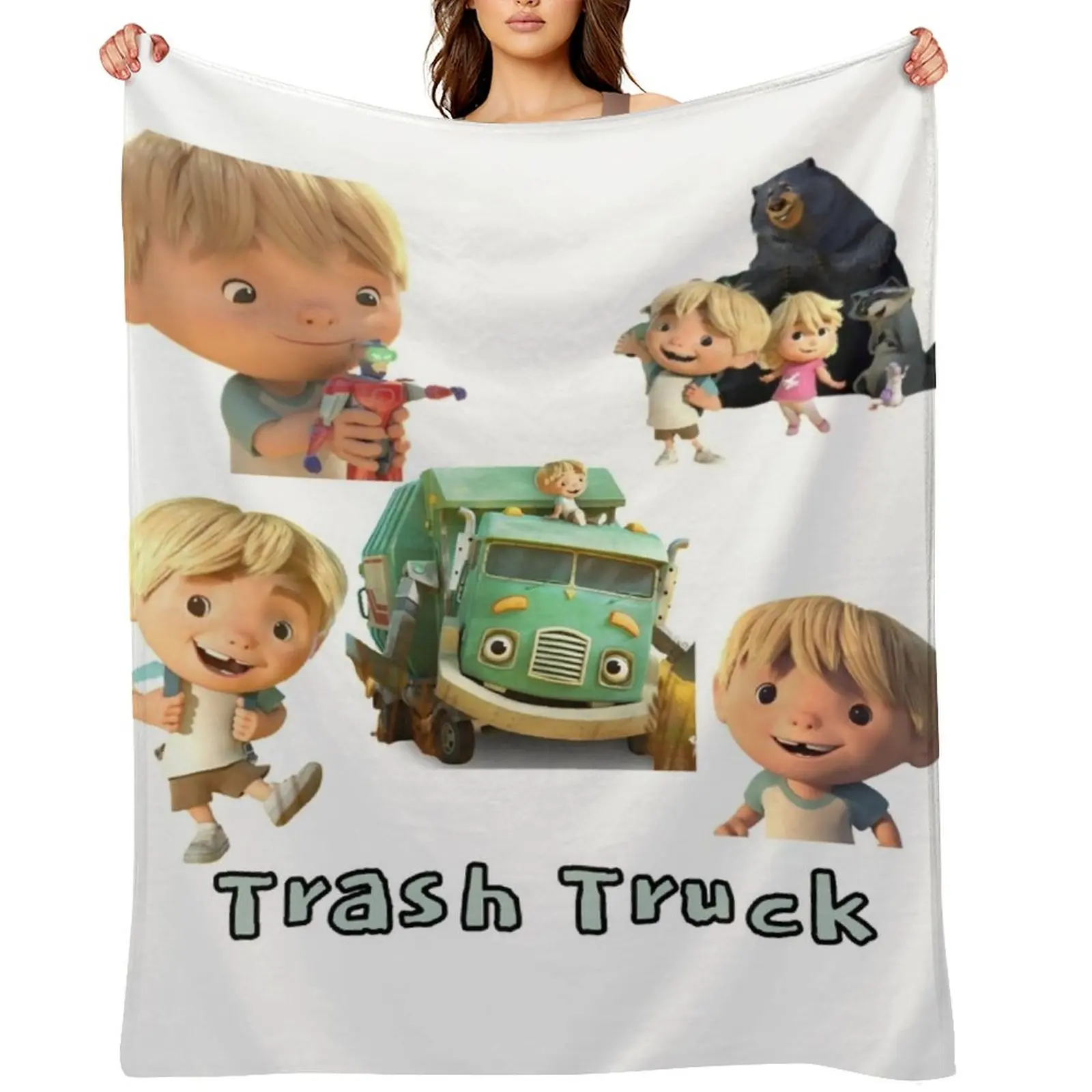 

Hank Trash Truck Netflix animation character Throw Blanket Heavy For Sofa Thin manga Cute Plaid Blankets