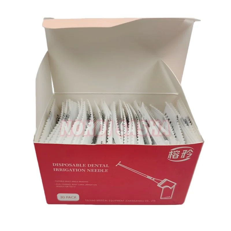 20/30Pcs Dental Dual Hole Flexible Disposable Root Canal Irrigation Needle Spiral Pattern Lock with Double-sided Openings - Detail 1