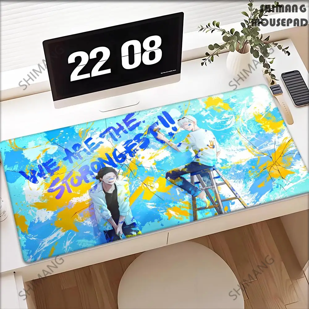 

Anime Jujutsu Kaisen Mouse Pad Gojo Satoru Large Gaming Mousepad Gamer Company Keyboard Mouse Mats Computer Desk Mat Big Carpet
