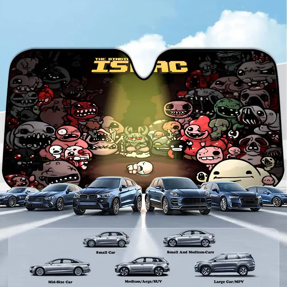 Hot Game The Binding Of Isaac Car Windshield Funny Sun Shade Foldable UV Ray Sun Visor Protector Sunshade for Front Window view 4