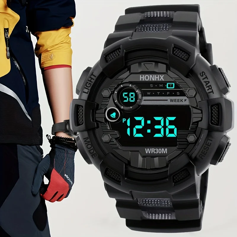 Sporty Digital Watch for Teens - Easy-Read Display, Silicone Band, Multi-Feature, Ideal Gift