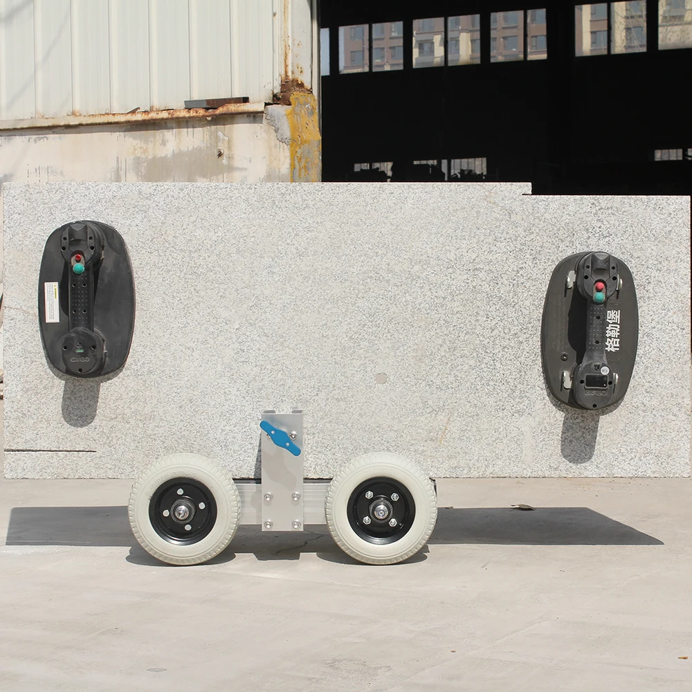 Stone Slab Dolly Cart Granite Marble Quartz Porcelain Tile Trolley 4 Wheel Heavy Duty Transport Carrier Aluminum Frame 250kg