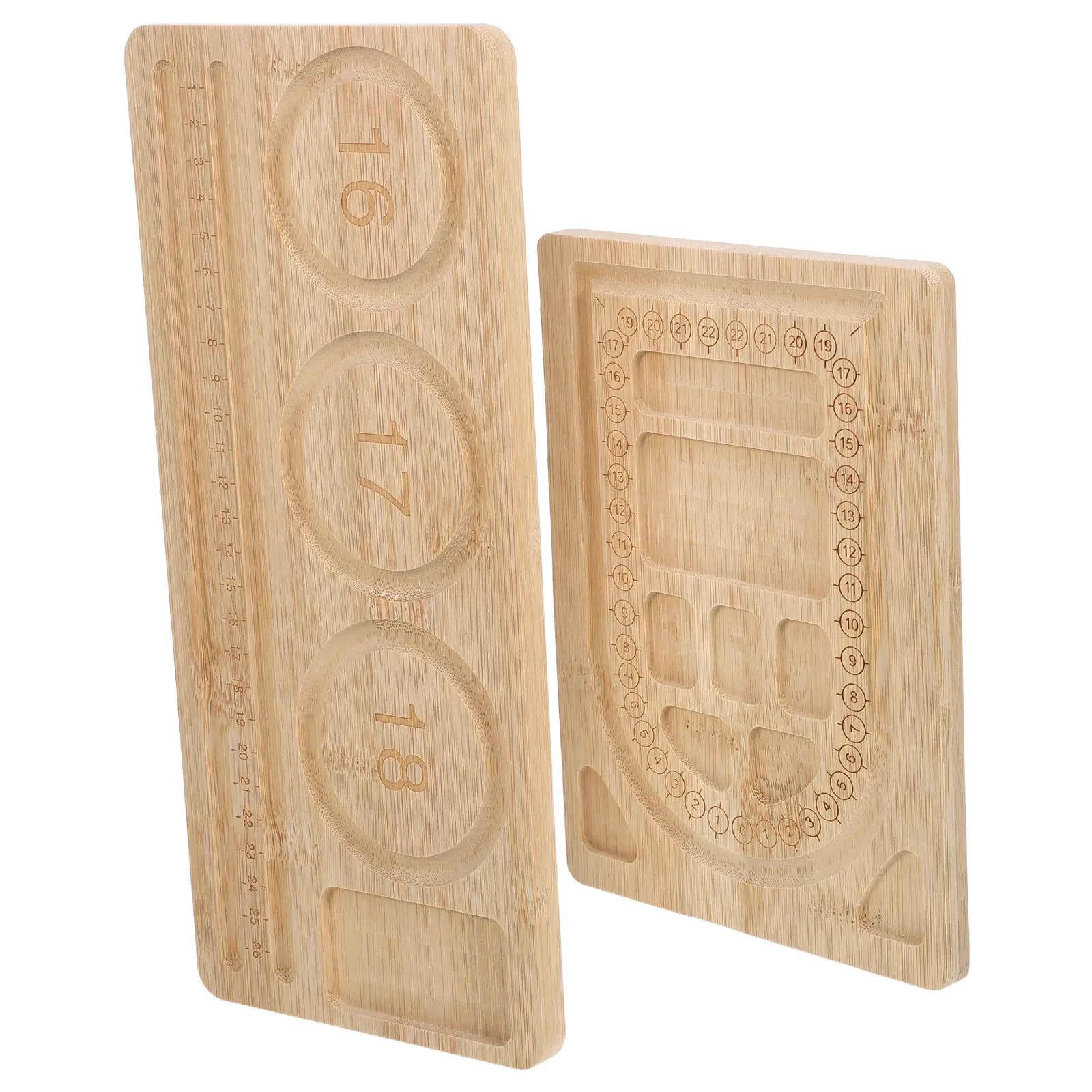 

Набор из 2 бамбуковых подносов для рукоделия: органайзер для бусин и браслетов, инструмент для создания украшений своими руками