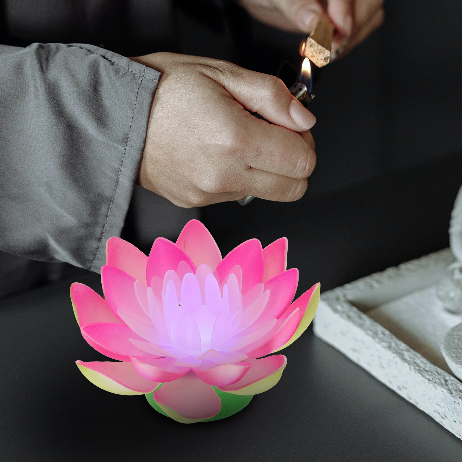 

Lotus Lantern LED Decor Colorful Decorations Festival Lamp Garden Light Home