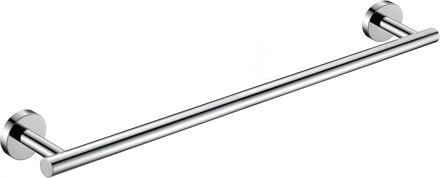 

Polished Chrome Stainless Steel Towel Bar, 24 Inch Wall Mounted Bathroom Kitchen Rod Rack