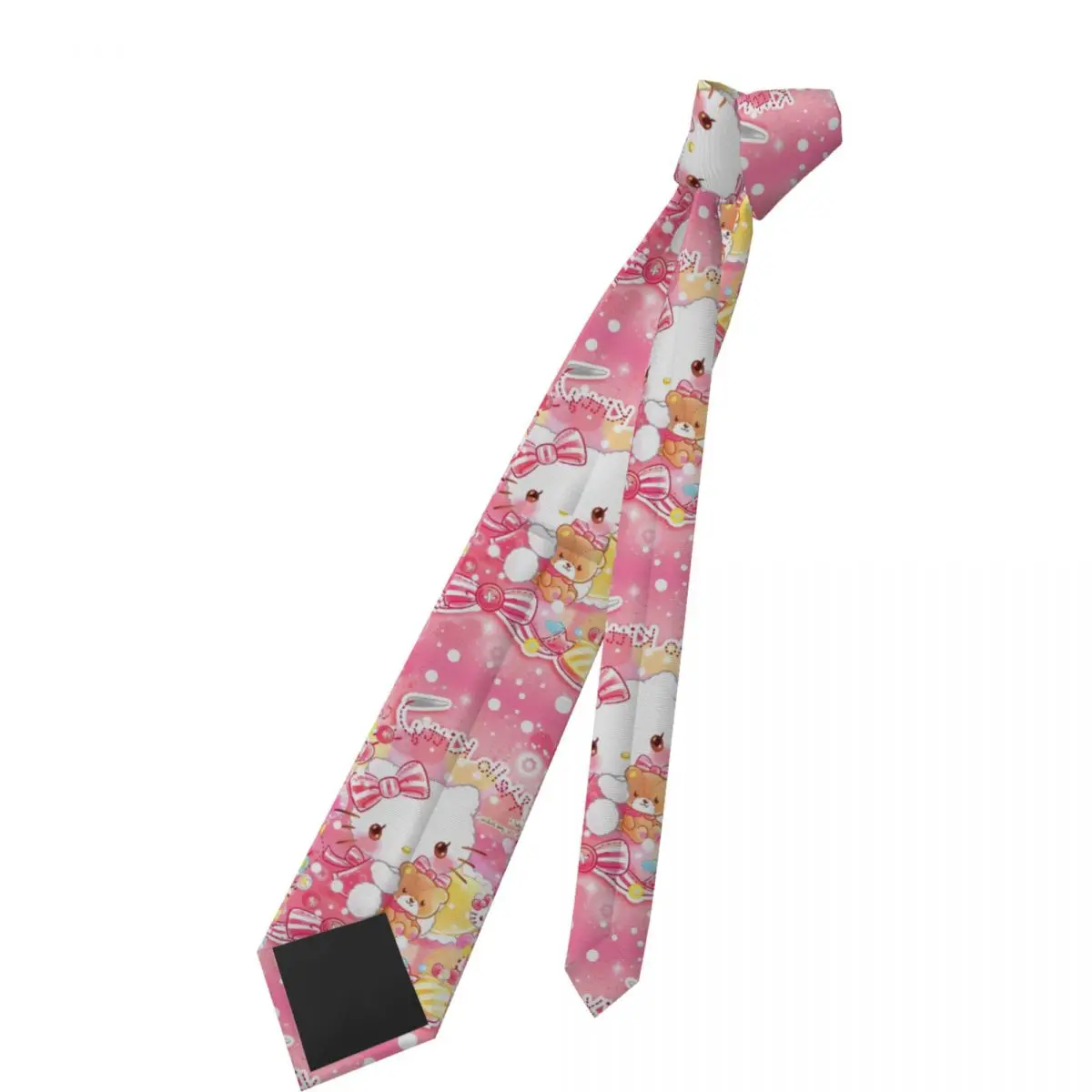 漫画ネクタイ 8 センチメートルハローキティかわいいガーリーハートネクタイメンズシルククラシックスーツアクセサリー Gravatas 結婚式パーティー