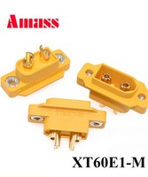 4PCS Amass XT60E-M Gold Plated XT60EW-M Plug Screws Mountable Connector for RC Model Plane