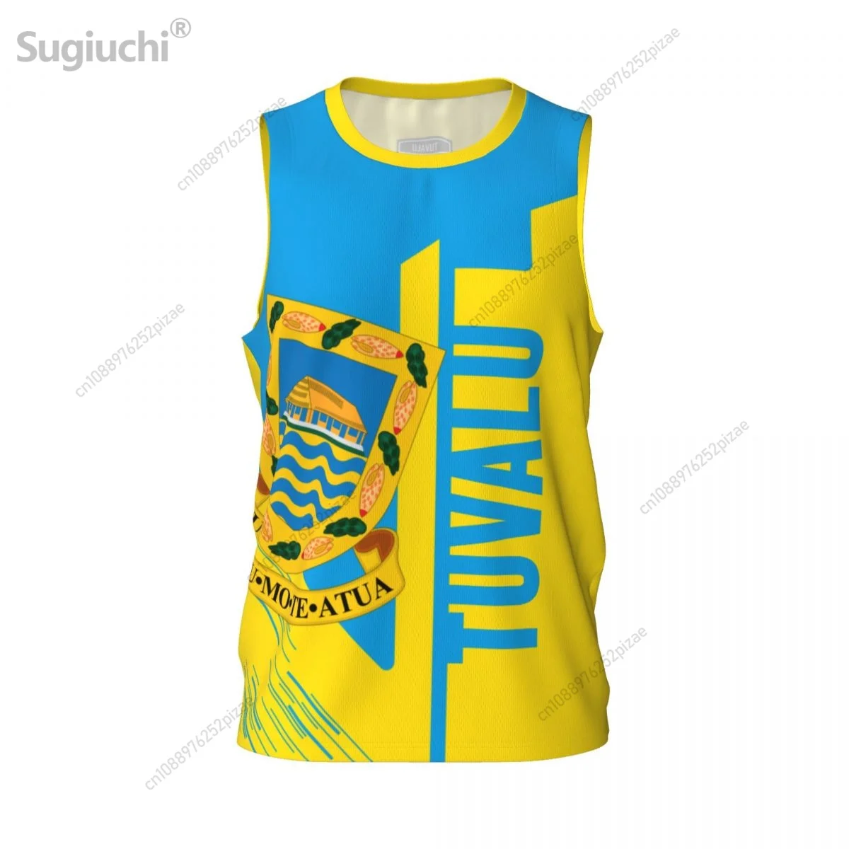 Custom Name Number Tuvalu 3D Flag Sports T-shirts Men Clothing Breathable For Basketball Running Fitness T shirt