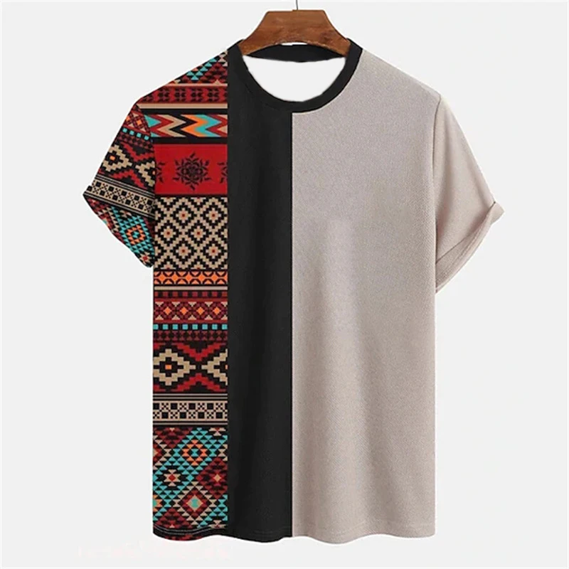 Summer Tribal Ethnic Style Pattern 3D Print T-Shirts Men Women T Shirt Short Sleeve Oversized Harajuku Tees Tops Man Clothing