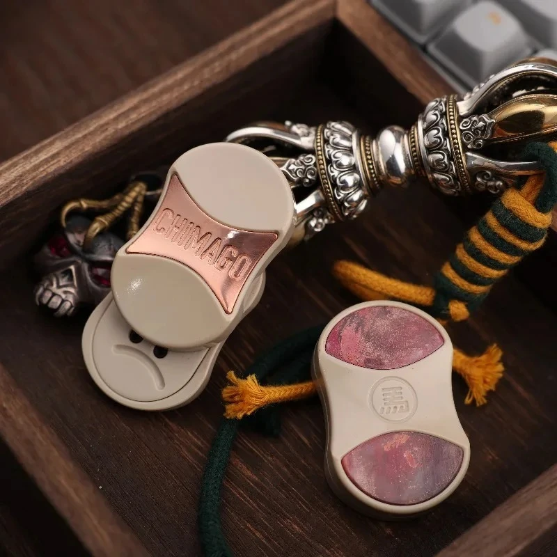 Chima EDC Angry Phase Peek Copper Mechanical Fingertip Push Card Decompression Desktop Toy