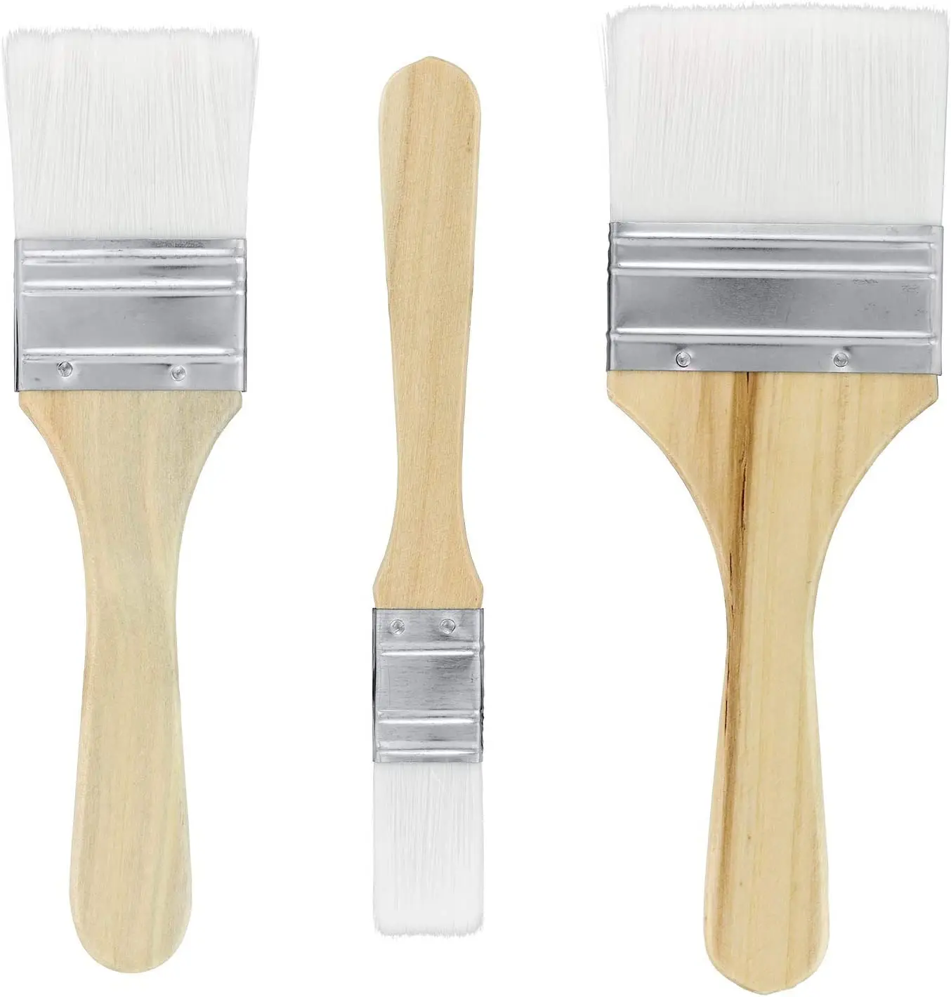 Variety Size Synthetic Bristle Paint, Chip and Utility Paint Brushes for Paint, Stains, Varnishes, Glues, and Gesso