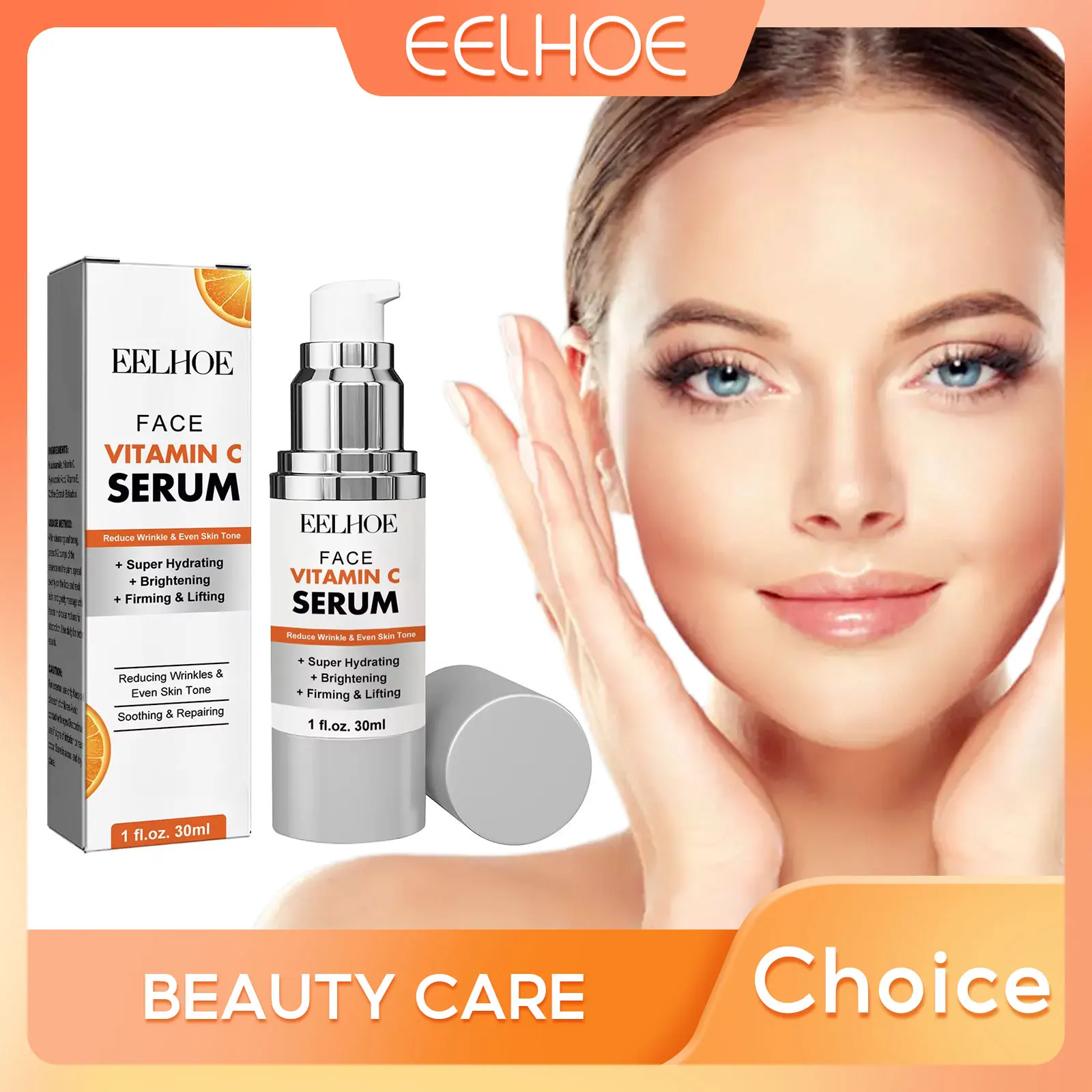 

EELHOE Vitamin C Serum Moisturizing Facial Lifting Even Skin Tone Brightening Face Repair Skin Firming Rejuvenating Serum 30ml