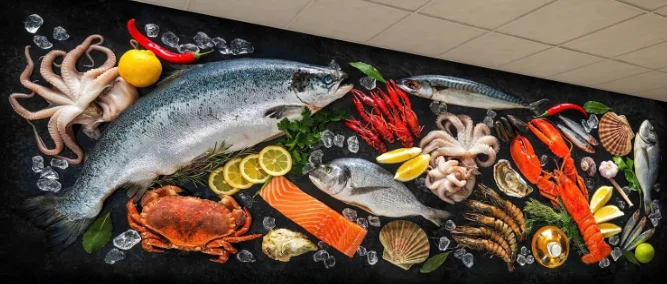 Beibehang Personalisierte, modische, handbemalte 3D-Tapete mit scharfem Krebs- und Meeresfrüchte-Motiv für Restaurants