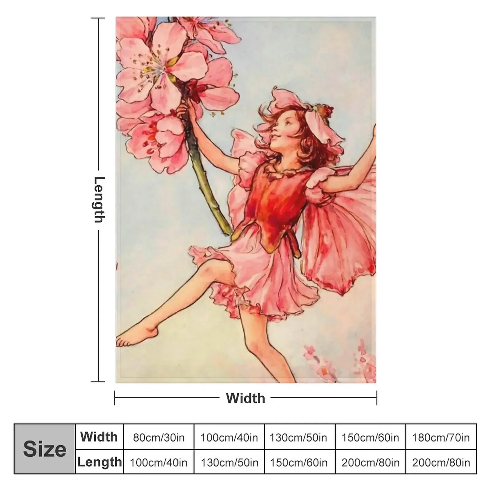 Cicely Mary Barker The Almond Blossom Fairy Throw Blanket christmas gifts Weighted Blankets