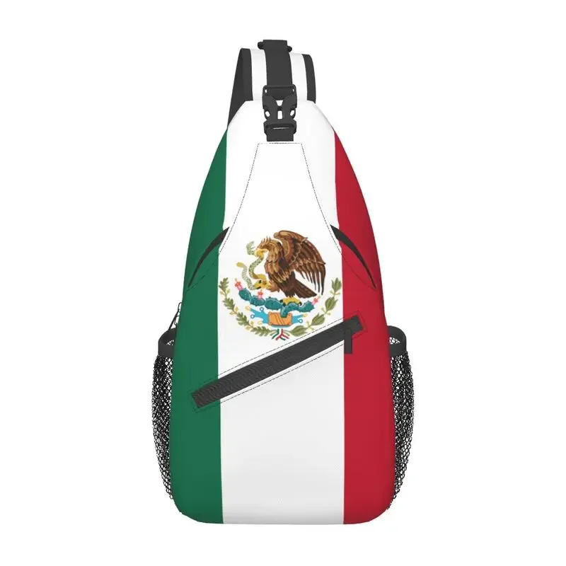 

Coat Of Arms Of Mexico Sling Chest Crossbody Bag Men Casual Mexican Flag Seal Shoulder Backpack for Traveling