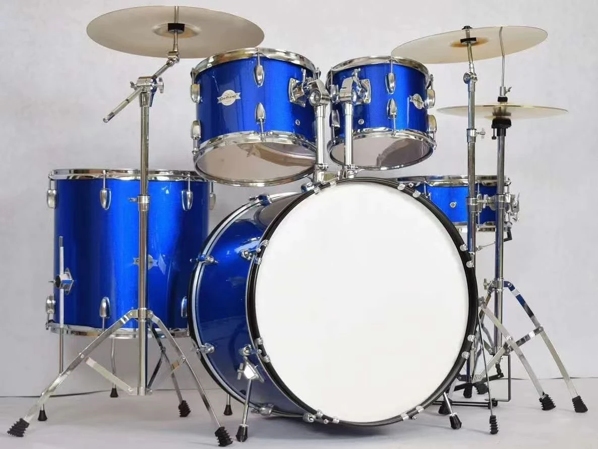 Hot Selling Ordinary 5 Drums 2 Cymbals adult Drum Set Jazz Drum